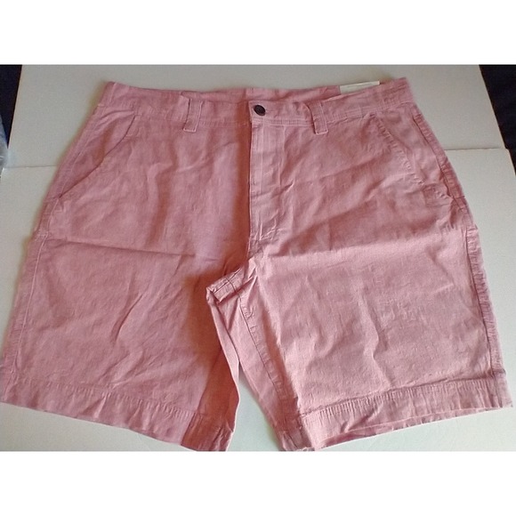 St. John's Bay Other - St Johns Bay Men Linen Blend Shorts 38‎ Pink Flat Front Chino